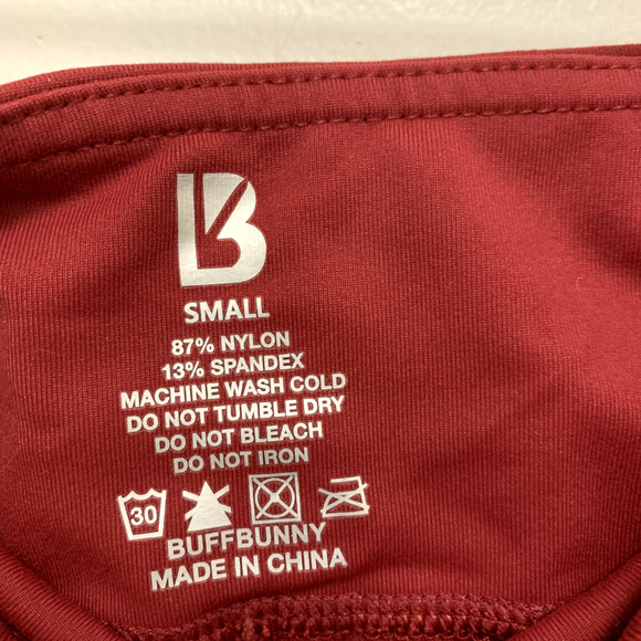 Buffbunny Capri Leggings Activewear Stretch Red Maroon Womens Size Small - Picture 3 of 8